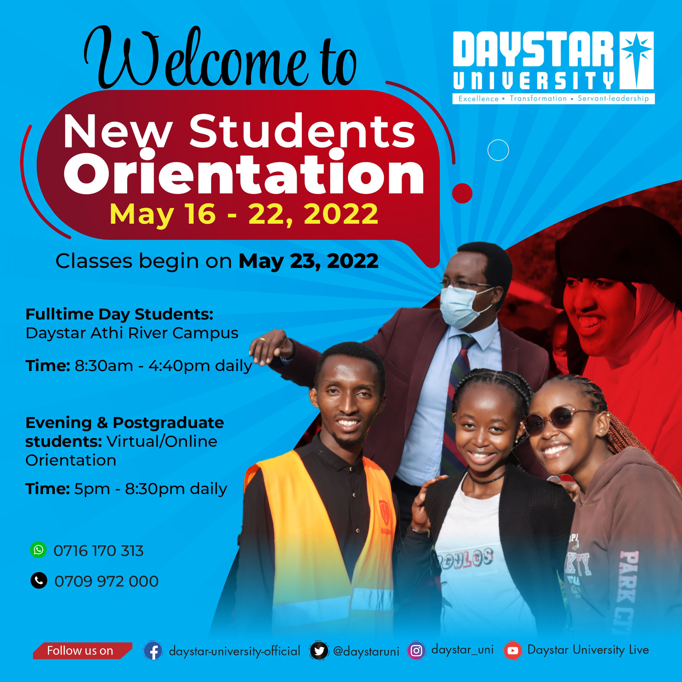 New Students Orientation - May 16 -22, 2022